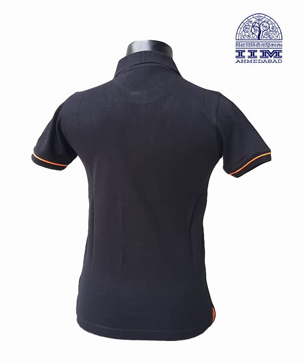 Polo Dual Tone - Black with Orange